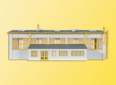 Kibri 39324 HO Scale GleissBau Maintenance-of-Way Track Machine Shed -- Kit - 5-1/2 x 13-3/4 x 8-1/4" 14 x 35 x 21cm