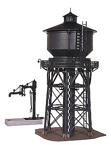 Kibri 39328 HO Scale Water Tower w/Water Spout -- 4-3/8 x 9-7/16" 11 Dia x 24cm High