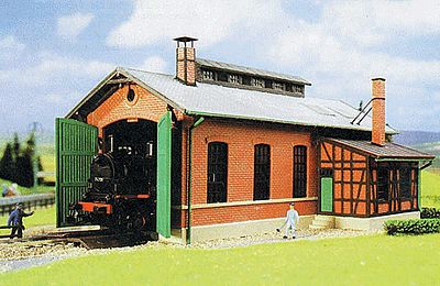 Kibri 39436 HO Scale Single Stall Engine House -- 7-7/8 x 4-3/4" 20 x 12cm