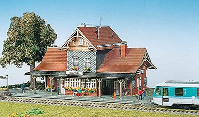 Kibri 39491 HO Scale Paulinzella Station -- Kit - 10-1/16 x 6-1/8 x 5-1/2" 25.5 x 15 x 14cm
