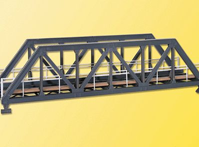 Kibri 39701 HO Scale Steel Truss Bridge w/o Bridgeheads -- Single Track 27.5 x 8 x 7.5cm