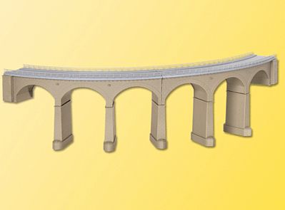 Kibri 39726 HO Scale Curved Stone Viaduct - R2 17-1/4" -- Single-Track 90 Degrees (415-425mm) 27-15/16 x 3-1/8 x 6-11/16" 71 x 8 x 17cm