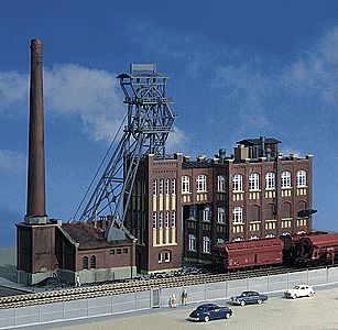 Kibri 39846 HO Scale Herbede Mine w/Animated Winch -- Kit - 23-5/8 x 4-3/4 x 14-1/2" 60 x 12 x 37cm