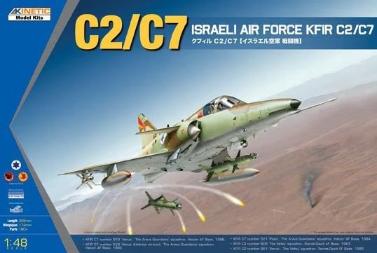 Kinetic Models 48046 1/48 C2/C7 Israeli AF Kfir Fighter-Bomber