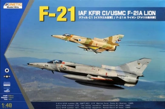 Kinetic Models 48053 1/48 F21 Israeli AF KFIR C1/USMC F21A Lion Fighter