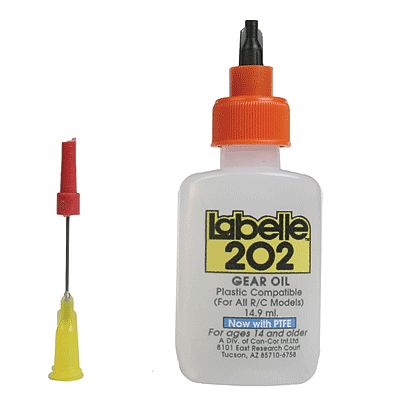 Labelle Industries 202 All Scale PTFE Bushing & Bearing Lubricant - 1/2oz 14.8mL -- For R/C & Slot Cars