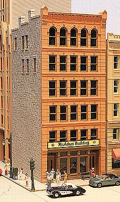 Lunde Studios 26 HO Scale McAdam Building -- Kit - 4 x 5 x 9.2" 10.2 x 12.7 x 23.4cm