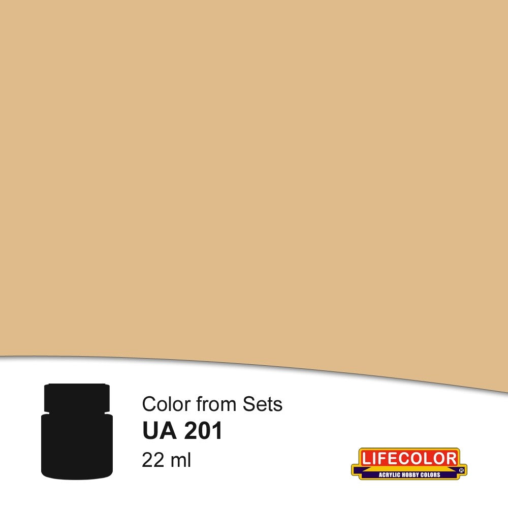 Lifecolor 201 Yellow Brown RAL8020 Acrylic for CS1 German WWII Tanks (22ml Bottle)