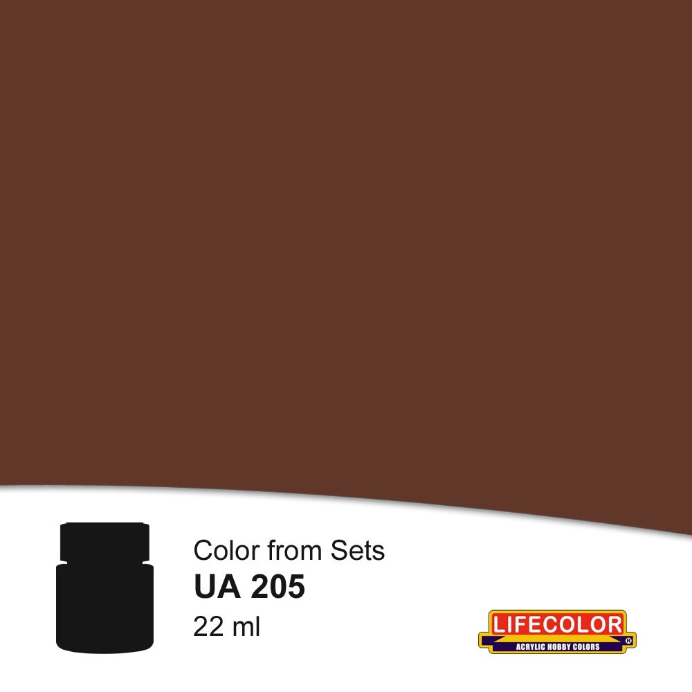 Lifecolor 205 Red Brown RAL8017 Acrylic for CS1 German WWII Tanks (22ml Bottle)