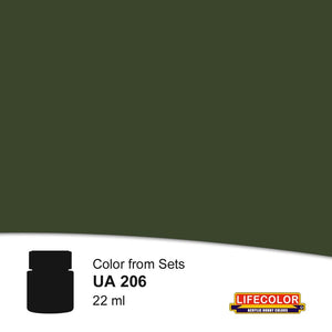 Lifecolor 206 Olive Green RAL6003 Acrylic for CS1 German WWII Tanks (22ml Bottle)