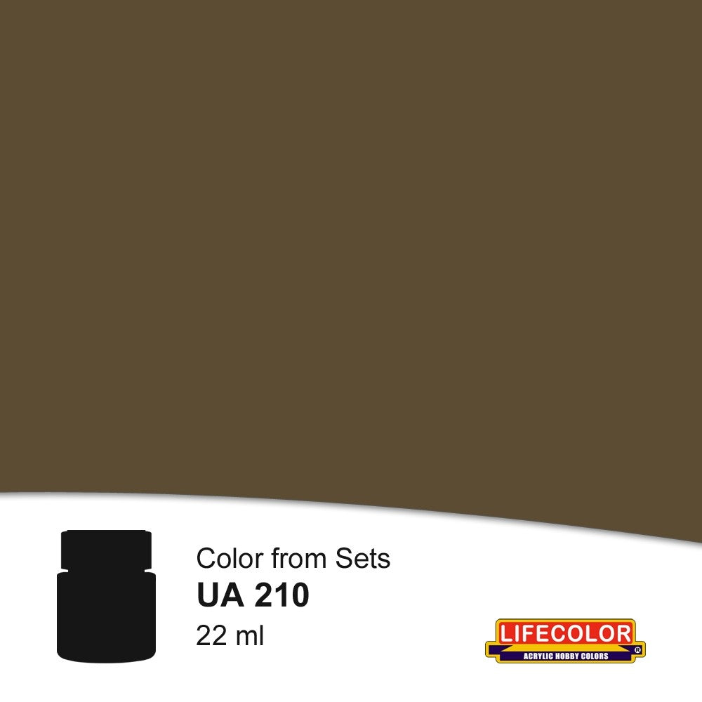 Lifecolor 210 Dark Brown RAL7017 Acrylic for CS3 German WWII Tanks (22ml Bottle)