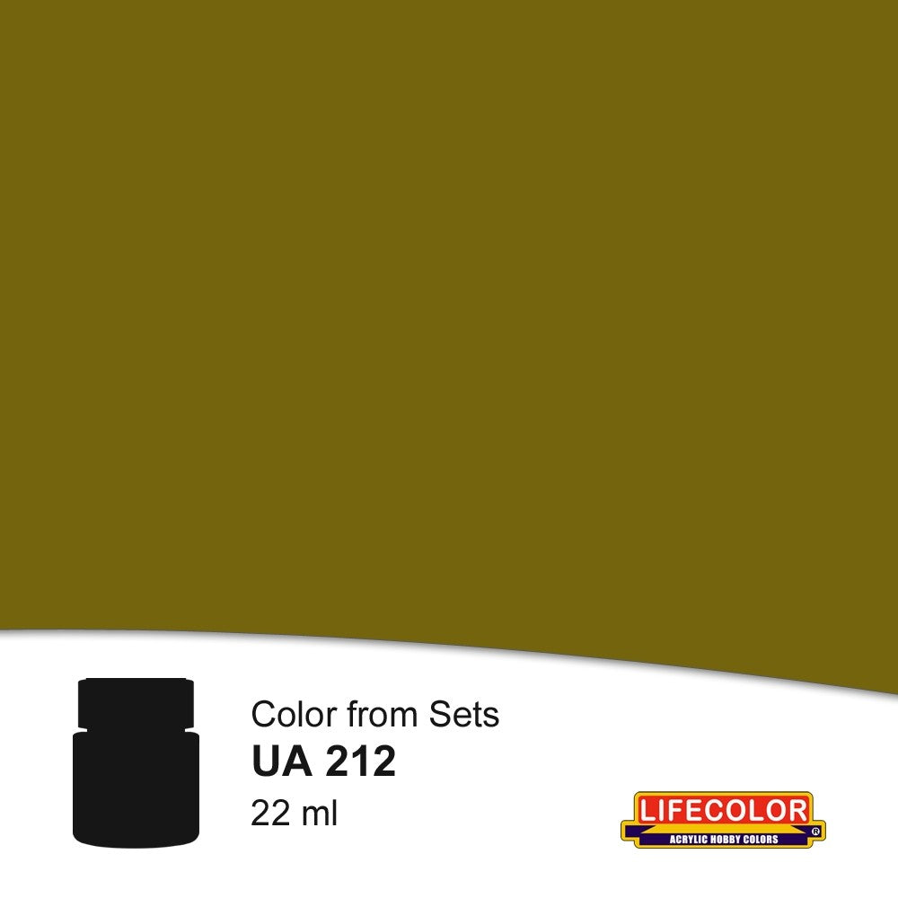 Lifecolor 212 Grey Green Brown RAL7008 Acrylic for CS3 German WWII Tanks (22ml Bottle)