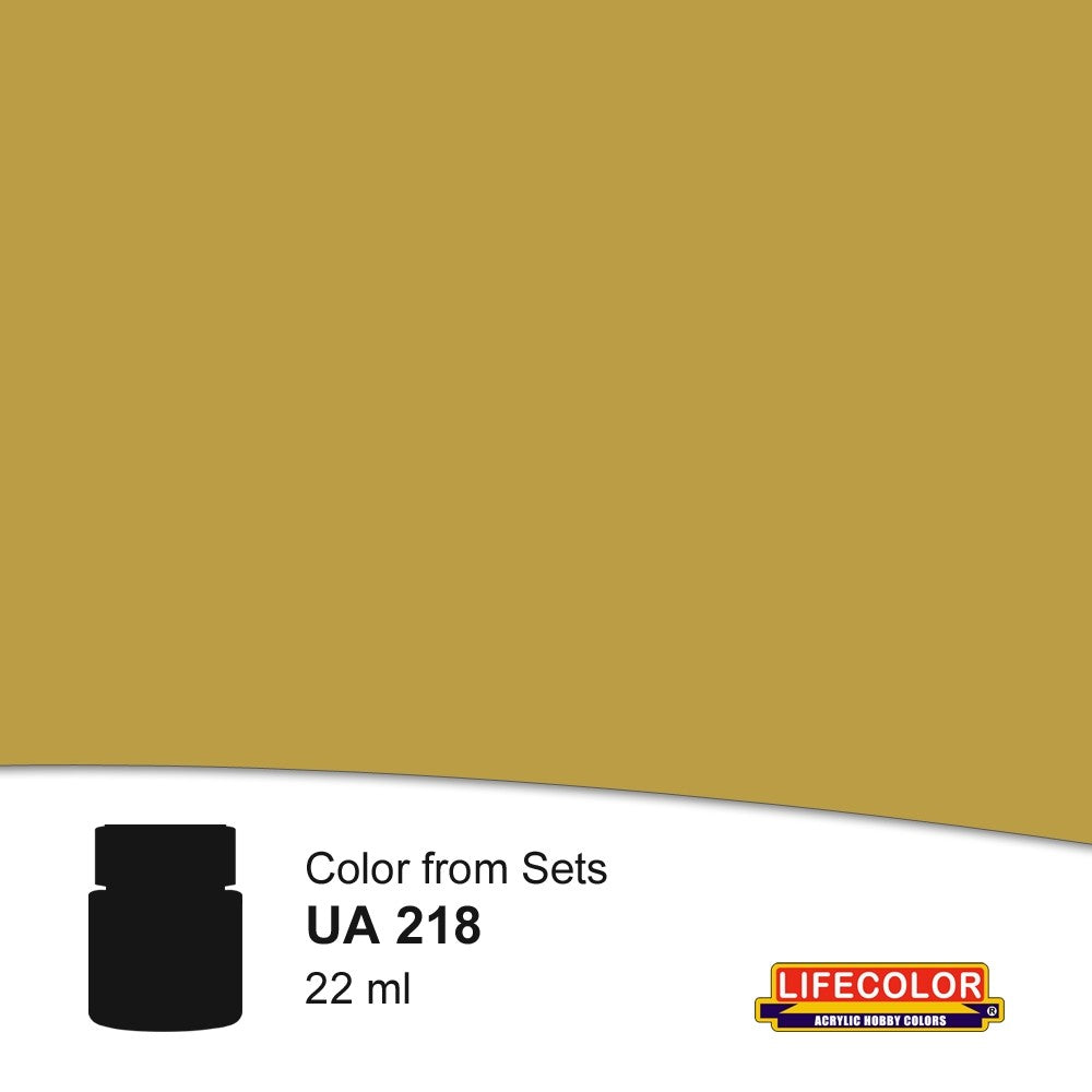 Lifecolor 218 Dark Yellow Sand Acrylic for CS8 Italian WWII Army (22ml Bottle)