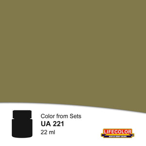 Lifecolor 221 Khaki Olive Drab FS34088 Acrylic for CS11 US Vehicles (22ml Bottle)