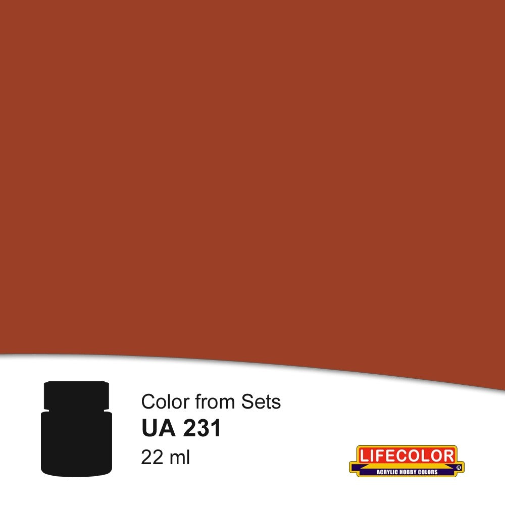 Lifecolor 231 German Oxide Red RAL3009 Acrylic for CS22 Axis WWII Tank Interiors (22ml Bottle)