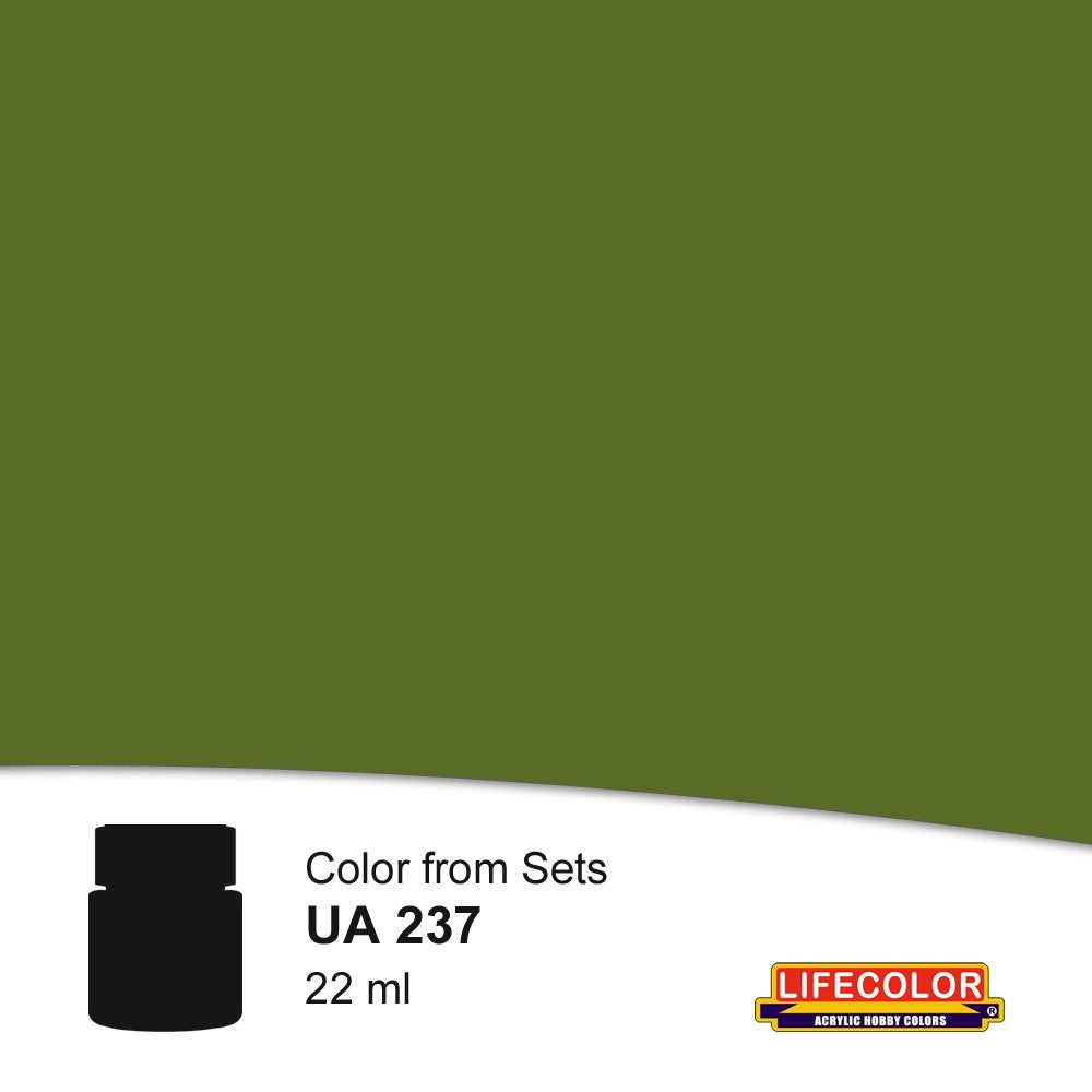 Lifecolor 237 Dark Olive FS34102 Acrylic for CS23 Soviet WWII Army (22ml Bottle)