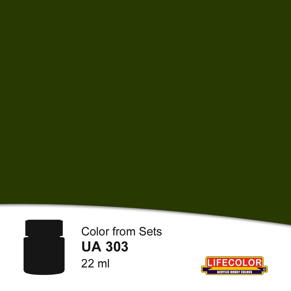 Lifecolor 303 Green FS34094 Acrylic for CS2 NATO Units (22ml Bottle)