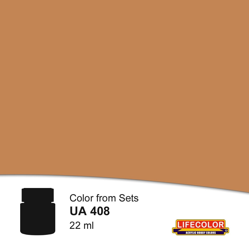 Lifecolor 408 Light Brown Acrylic for CS5 German WWII Uniforms (22ml Bottle)