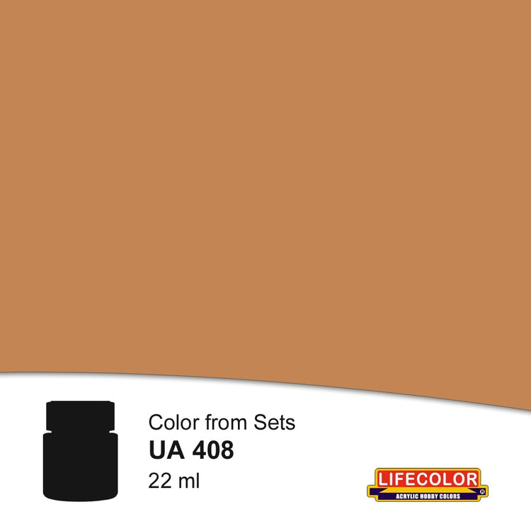 Lifecolor 408 Light Brown Acrylic for CS5 German WWII Uniforms (22ml Bottle)