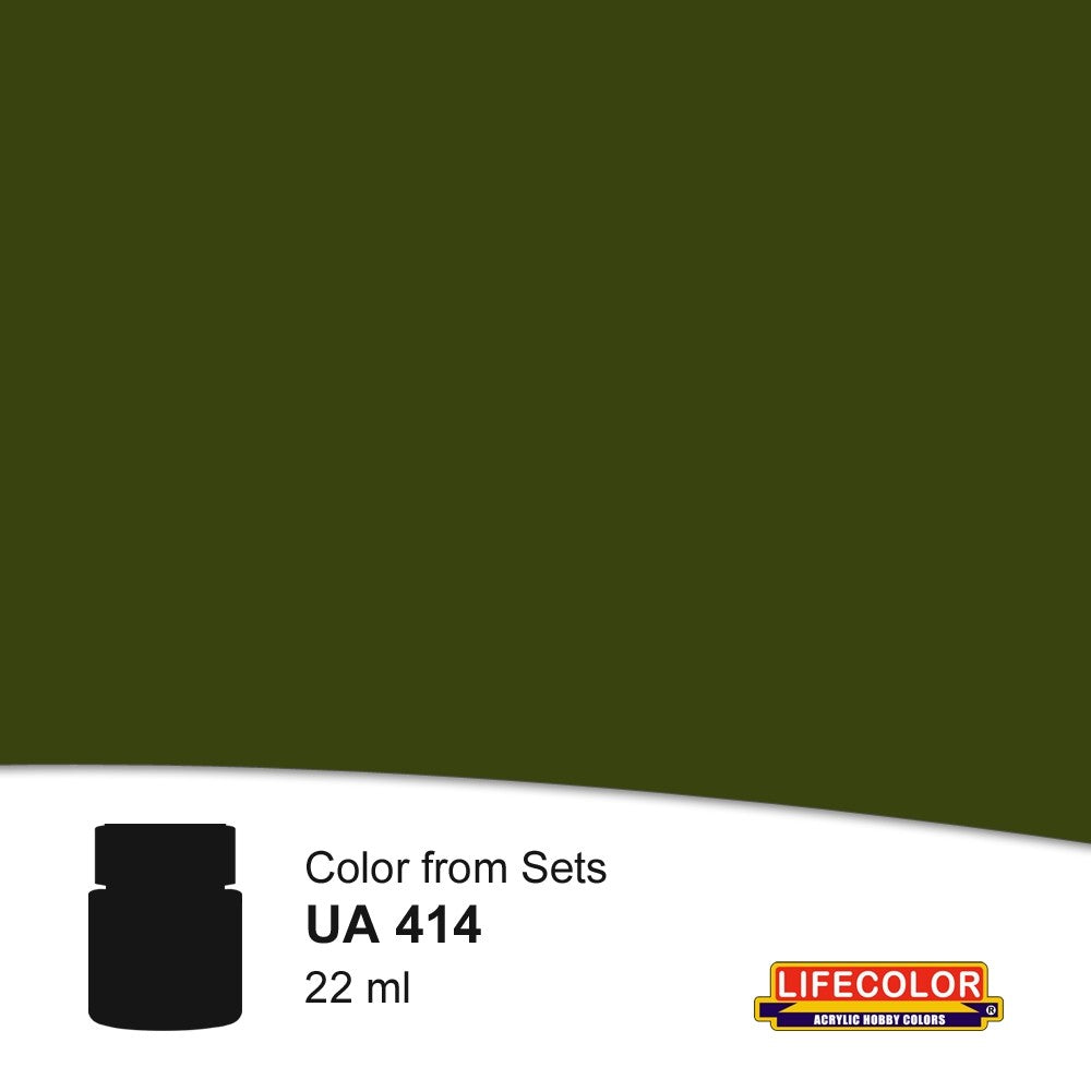 Lifecolor 414 Green Grey Burlap Acrylic for CS14 Italian WWII Uniforms (22ml Bottle)