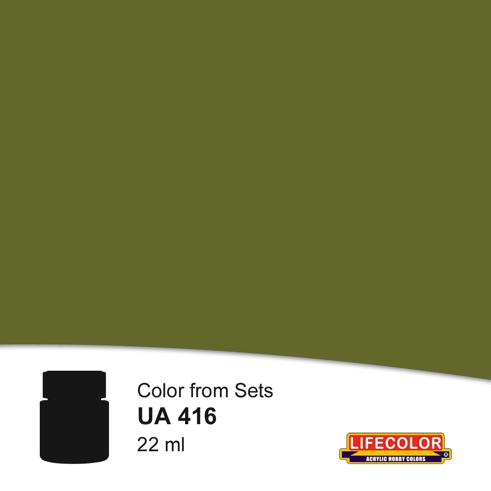 Lifecolor 416 Green Camouflage Acrylic for CS14 Italian WWII Uniforms (22ml Bottle)