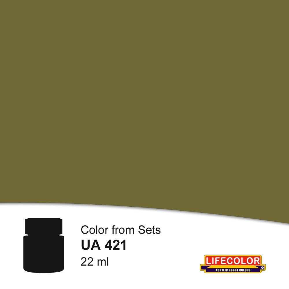 Lifecolor 421 Olive Drab Acrylic for CS17 US Army WWII Class A Uniforms (22ml Bottle)
