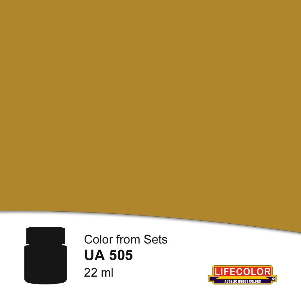 Lifecolor 505 Sand Yellow RLM79 Acrylic for CS6 German WWII Luftwaffe (22ml Bottle)