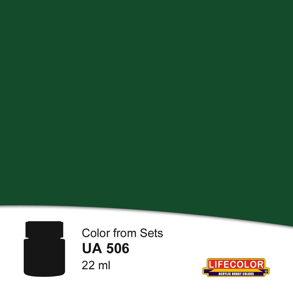 Lifecolor 506 Olive Green RLM80 Acrylic for CS6 German WWII Luftwaffe (22ml Bottle)