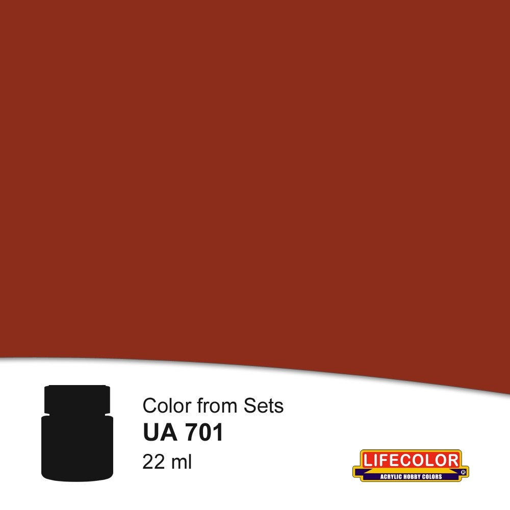 Lifecolor 701 Rust Dark Shadow Acrylic for CS10 Weathering (22ml Bottle)