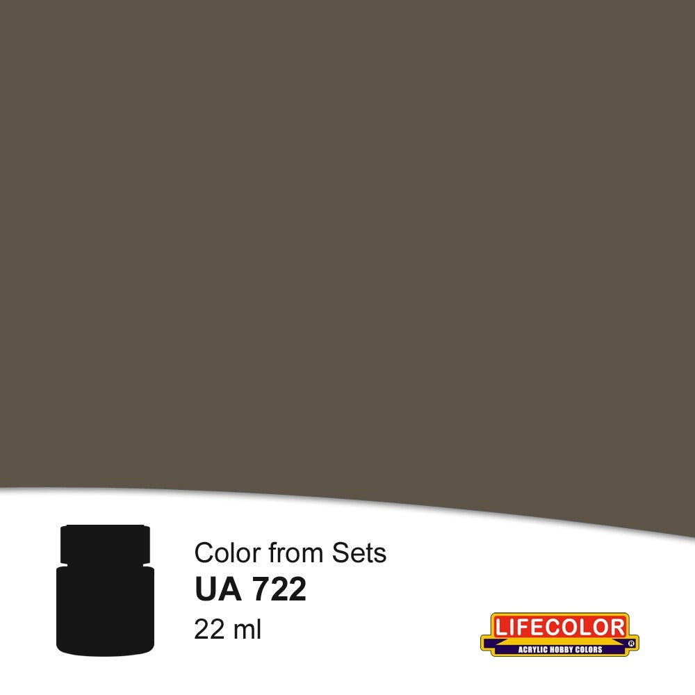 Lifecolor 722 Roof Dirt Acrylic for CS21 Rail Weathering (22ml Bottle)