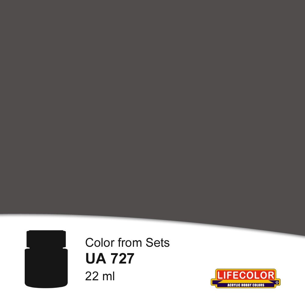 Lifecolor 727 Gun Grey Acrylic for CS26 Guns & Weapons (22ml Bottle) (D)