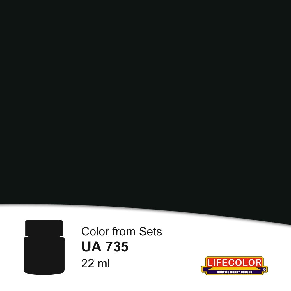Lifecolor 735 Deep Cockpit Acrylic for CS27 Rubber Shades (22ml Bottle) (D)