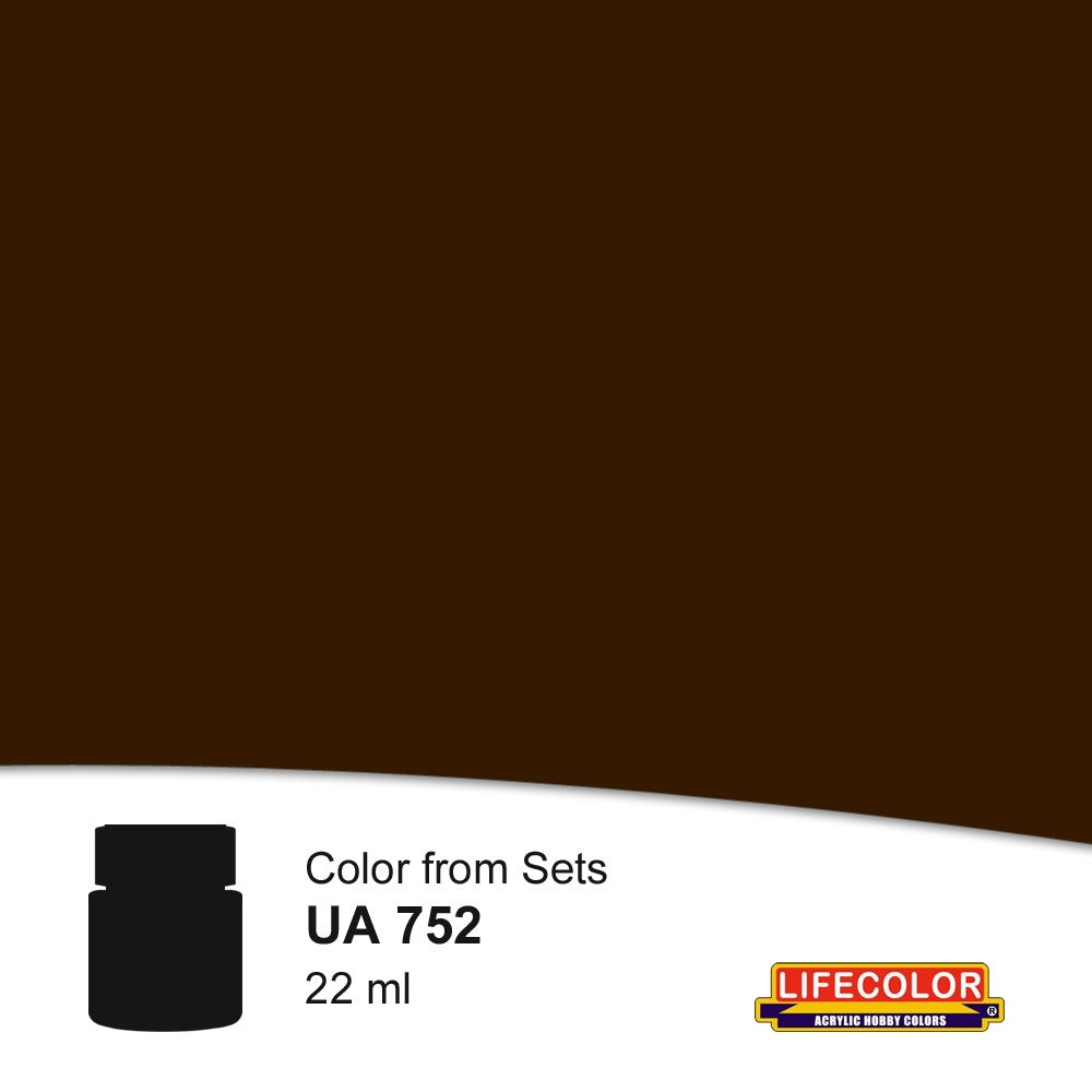 Lifecolor 752 Dark Umber Hemp Acrylic for CS28 Ropes & Traps (22ml Bottle) (D)