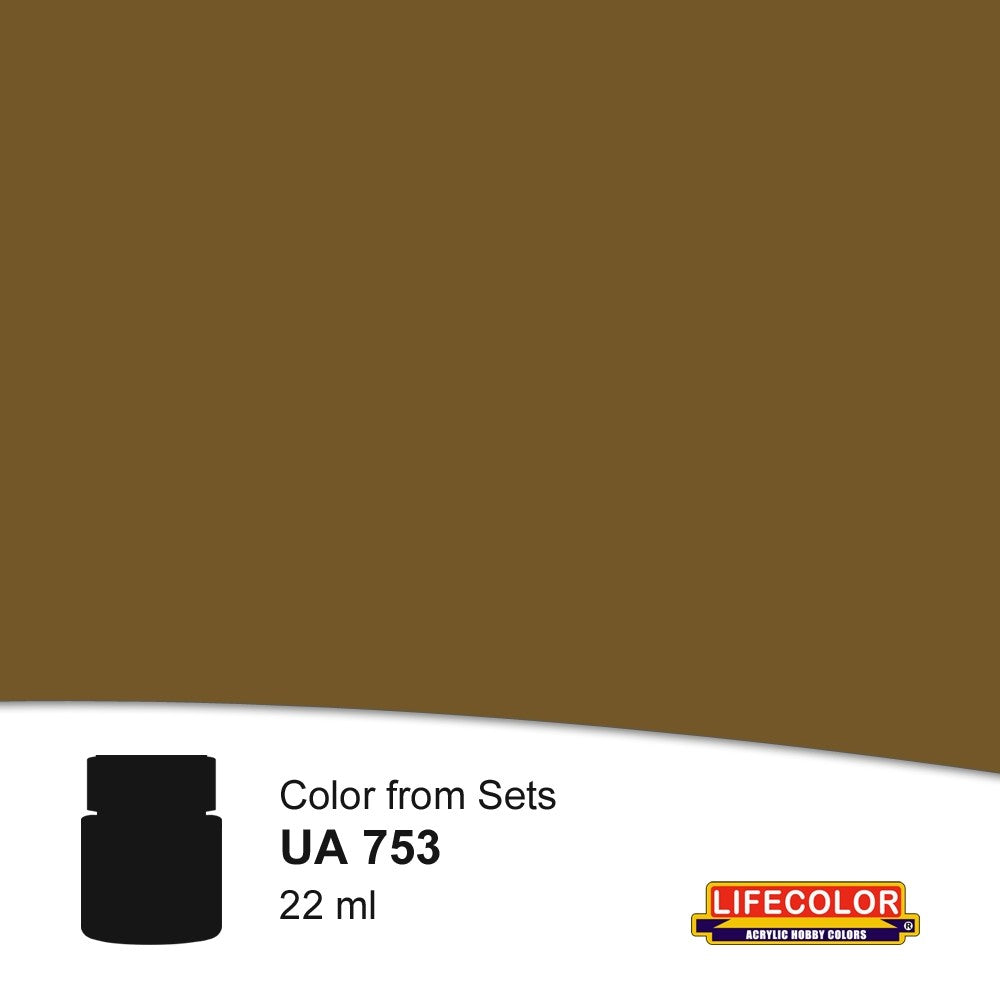 Lifecolor 753 Medium Brown Hemp Acrylic for CS28 Ropes & Traps (22ml Bottle) (D)
