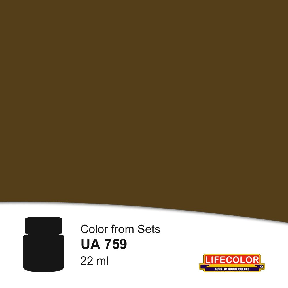 Lifecolor 759 Exhausted Umber Acrylic for CS29 Burned Diorama (22ml Bottle) (D)