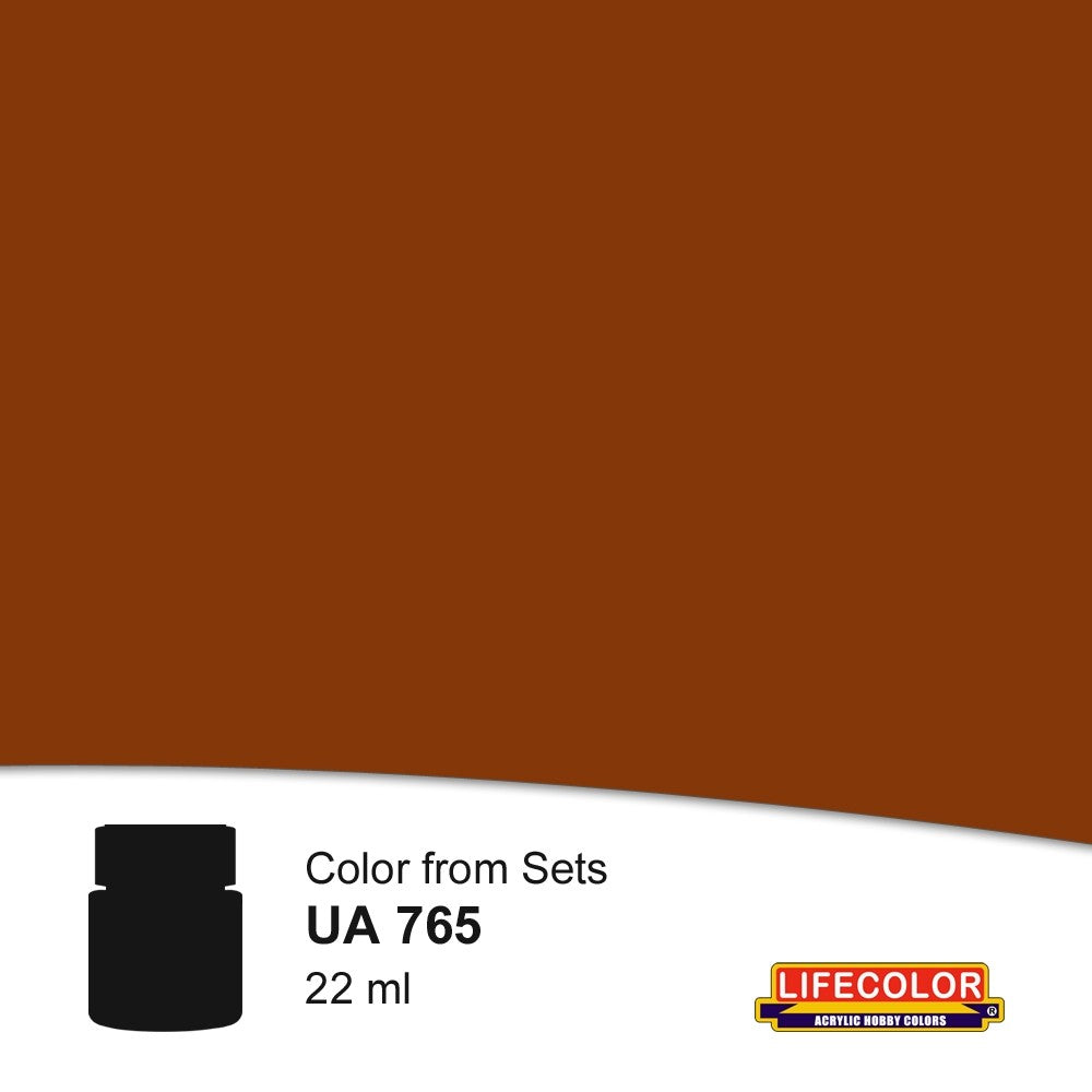 Lifecolor 765 Leather Reddish Tone Acrylic for CS30 Leather Diorama (22ml Bottle) (D)