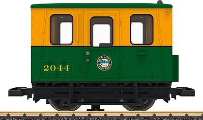 LGB 20061 G Scale Powered Speeder - Standard DC -- White Pass & Yukon #2044 (yellow, green)