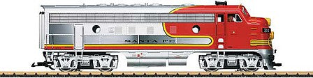 LGB 20581 G Scale EMD F7A - Sound and MZS-DCC -- Santa Fe 312 (Warbonnet, silver, red)