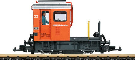 LGB 21411 G Scale Class Tm 2-2 Rangra Switcher - Sound & DCC -- Rhaetian Railway RhB (Era VI; orange, silver)