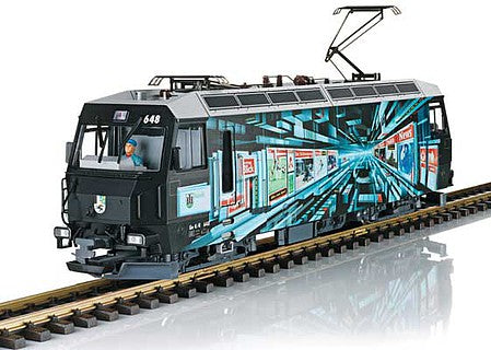 LGB 21429 G Scale Class Ge 4/4 III Electric - Sound and DCC -- Rhaetian Railroad RhB 648 (Era VI, Blick Ad Scheme)