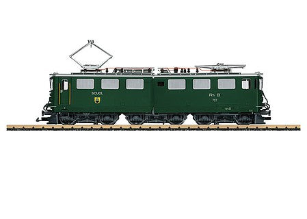 LGB 22062 G Scale Class Ge 6/6 II Electric - Sound and MZS-DCC -- Rhaetian Railroad RhB 707 (Era IV, green, silver, gray)