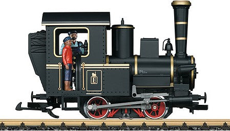 LGB 22222 G Scale 0-4-0T - Standard DC - Jim Button and Lukas -- Emma (black, brass; Includes 2 Figures)