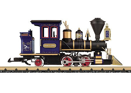 LGB 23132 G Scale Baldwin 0-4-2 - Standard DC -- Santa's Chloe (black, blue, brass)