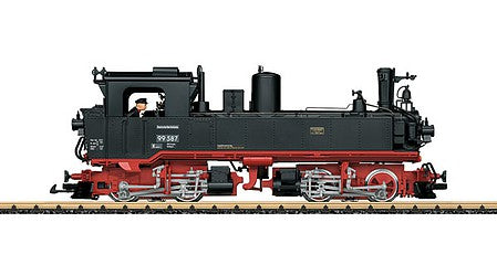 LGB 26845 G Scale Meyer Class IV K 0-4-4-0T - Sound, DCC and Smoke -- German State Railroad DR 99 587 (Era III, black, red)