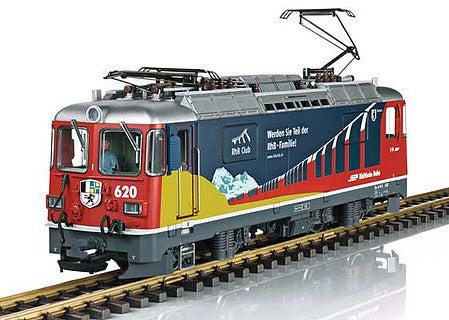 LGB 28445 G Scale Class Ge 4/4 II Electric - Sound and DCC -- Rhaetian Railroad RhB 620 (Era VI, RhB Club Scheme, red, blue, yellow, silve
