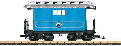 LGB 31052 G Scale Wood Baggage Car - Ready to Run -- Lake George & Boulder (blue, silver)
