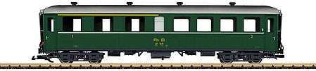 LGB 31524 G Scale 1st and 2nd Class Car - Ready to Run -- Rhaetian Railway RhB (Era IV, green, silver)