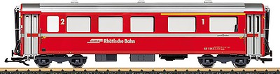 LGB 31679 G Scale 1st/2nd Class Coach - Ready to Run -- Rhaetian Railway RhB (Era VI, red, silver)