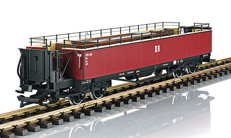 LGB 32355 G Scale Type KS4 Open-Air Observation Car - Ready to Run -- German State Railway DR (Era VI, red)