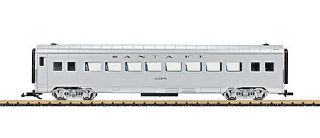 LGB 36569 G Scale Smooth-Side Coach - Ready to Run -- Santa Fe #3078 (silver)